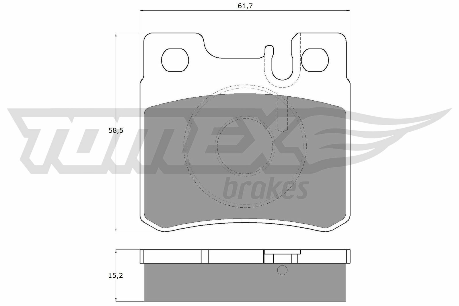 Sada brzdových destiček, kotoučová brzda TOMEX Brakes